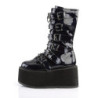 Hologram 9 cm DAMNED-225 emo calf-high buckle boots platform black