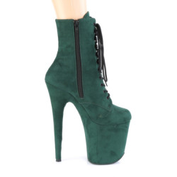 Verde faux suede 20 cm FLAMINGO-1020FS2 stivaletti da pole dance