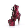 ADORE - 18 cm pleaser high heels ankle boots Snake pattern pink