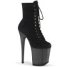Black Faux Suede 20 cm FLAMINGO-1020FST Exotic pole dance ankle boots