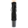 Black Faux Suede 20 cm FLAMINGO-1020FST Exotic pole dance ankle boots