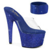 Blue 18 cm 712RS pleaser high heels ankle cuff rhinestone platform