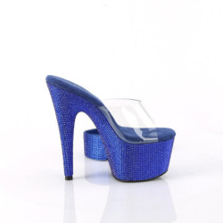 Blue 18 cm 712RS pleaser high heels ankle cuff rhinestone platform