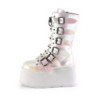 Vegan 9 cm DAMNED-225 emo platform calf-high buckle boots