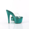 Green 18 cm 712RS pleaser high heels ankle cuff rhinestone platform