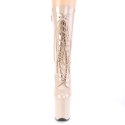 Beige Verniciata 20 cm FLA-1050 tacchi estremi - stivaletti più plateau alto