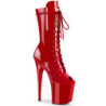 Vegan 20 cm FLAMINGO-1051 Exotic platform peep toe boots red