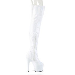White 18 cm ADORE-3000HWR Hologram exotic pole dance overknee boots