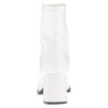Bianco Ecopelle 7,5 cm GOGO-150 stivaletti alti con tacco spesso stretch
