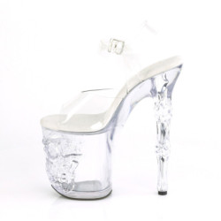 Skull platform 20 cm RAPTURE-808 pleaser high heels transparent
