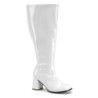 Patent 7,5 cm GOGO-300X knee high women's boots wide calf