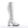 Patent 7,5 cm GOGO-300X knee high women's boots wide calf