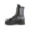 Vegan leather GRAVEDIGGER-10 ankle boots - steel toe combat boots