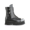 Vegan leather GRAVEDIGGER-10 ankle boots - steel toe combat boots