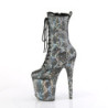 Silver Snake pattern 20 cm 1040SPF Exotic pole dance ankle boots