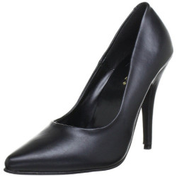 Black Leatherette 13 cm SEDUCE-420 pointed toe pumps high heels