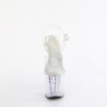 Trasparente sandali pleaser con strass plateau e tacco 19 cm 708RS-02