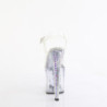 Trasparente sandali pleaser con strass plateau e tacco 19 cm 708RS-02