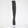 Strass Nere 18 cm PEEP TOE stivali sopra il ginocchio con stringati