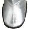 Silver block heel 7,5 cm - 70s years disco gogo kneeboots vinyl