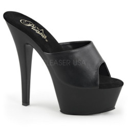Nero Ecopelle 15,5 cm KISS-201 Plateau Mules Alte
