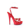 Verniciata rosso sandali tacchi a spillo 15 cm Fabulicious SULTRY-638
