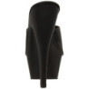 Black Leatherette 15,5 cm KISS-201 Platform High Mules