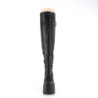 Leatherette 13 cm goth thigh high stretch overknee boots wide calf