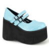 Blu Vegano 11,5 cm DemoniaCult KERA-08 scarpe décolleté mary jane plateau