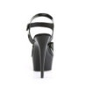 Black high heels 15 cm DELIGHT stretch material platform high heels
