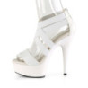 White elasticated band 15 cm DELIGHT-669 pleaser women's shoes