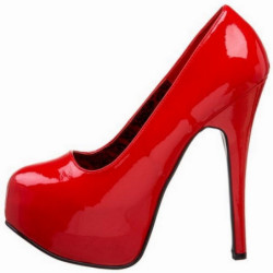 Rosso Vernice 14,5 cm Burlesque BORDELLO TEEZE-06 Plateau Scarpe Décolleté