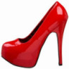 Red Shiny 14,5 cm Burlesque BORDELLO TEEZE-06 Platform Pumps