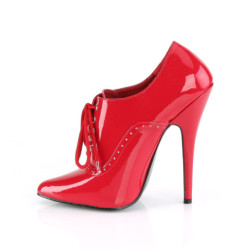Verniciata 15 cm DOMINA-460 scarpe décolleté oxford stringate rosso