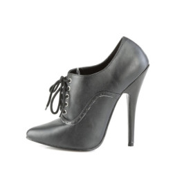 Ecopelle 15 cm DOMINA-460 scarpe décolleté oxford stringate nere