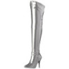 Silver Leatherette 13 cm SEDUCE-3000 overknee high heel boots