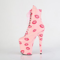 FLAMINGO-1020KISSES 20 cm pleaser high heels ankle boots rose