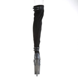 Leatherette 20 cm FLAMINGO-3027 overknee boots with laces