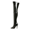 Nero Vernice 13 cm SEDUCE-3000 stivali overknee tacco alto