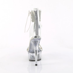 Silver rhinestone 15 cm DELIGHT-624RS pleaser high heels ankle cuff