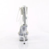 Silver rhinestone 15 cm DELIGHT-624RS pleaser high heels ankle cuff