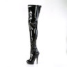 Vegan 15 cm SULTRY-4000 Black overknee high heel boots