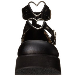 Vegan 6 cm DemoniaCult SPRITE-02 Black gothic mary jane pumps