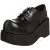 Vegano 8 cm DANK-101 demoniacult calzature alternative con la suola spessa nere