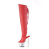 Vegano 18 cm SPECTATOR-3019 Rosso stivali overknee tacco alto