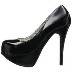Nero Vernice 14,5 cm Burlesque BORDELLO TEEZE-06 Plateau Scarpe Décolleté