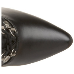 Black 13 cm SEDUCE-2024 High Heeled Lace Up Boots