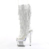 White strass platform 18 cm 2017RSF2 pleaser high heels ankle boots