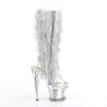 White strass platform 18 cm 2017RSF2 pleaser high heels ankle boots