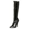 Black Shiny patent boots 13 cm SEDUCE-2000 pointed toe stiletto boots